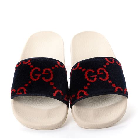 gucci terry cloth slides|gucci slide sandals.